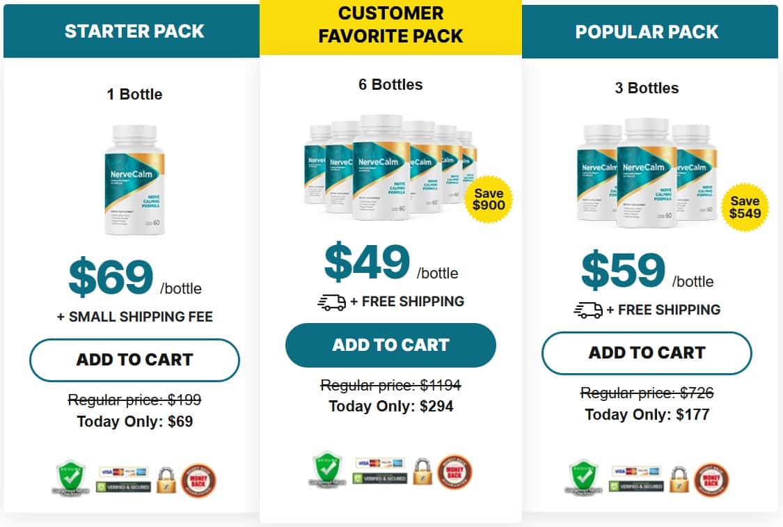 NerveCalm Pricing